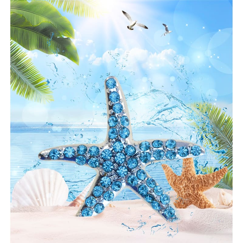 CoTa Global Starfish Sparkling Refrigerator Magnet with Crystals - 1.75 Inch