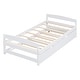 preview thumbnail 8 of 10, Twin Platform Bed with Trundle, White, Solid Wood Frame, No Box Spring Needed