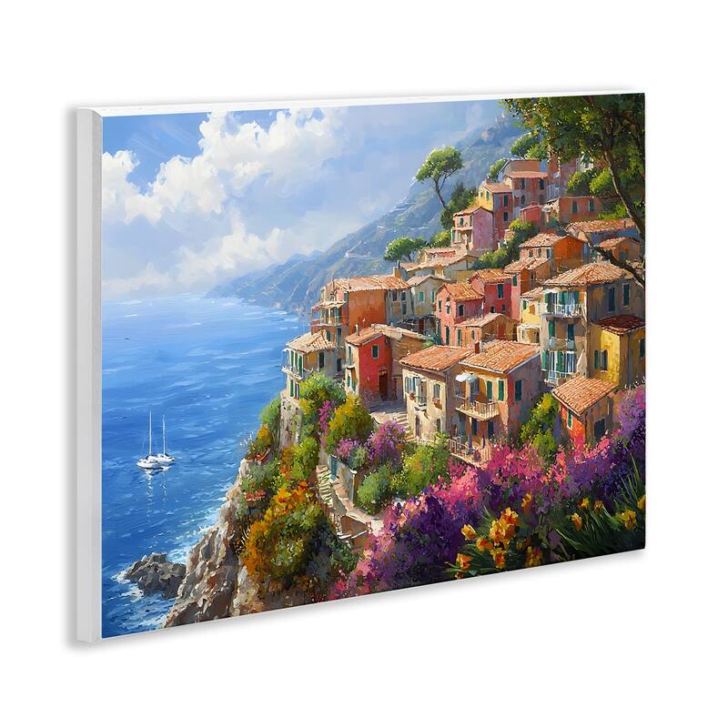 Stupell Coastal Seaside Village View Wall Plaque Art Design By Franklyn Gregory