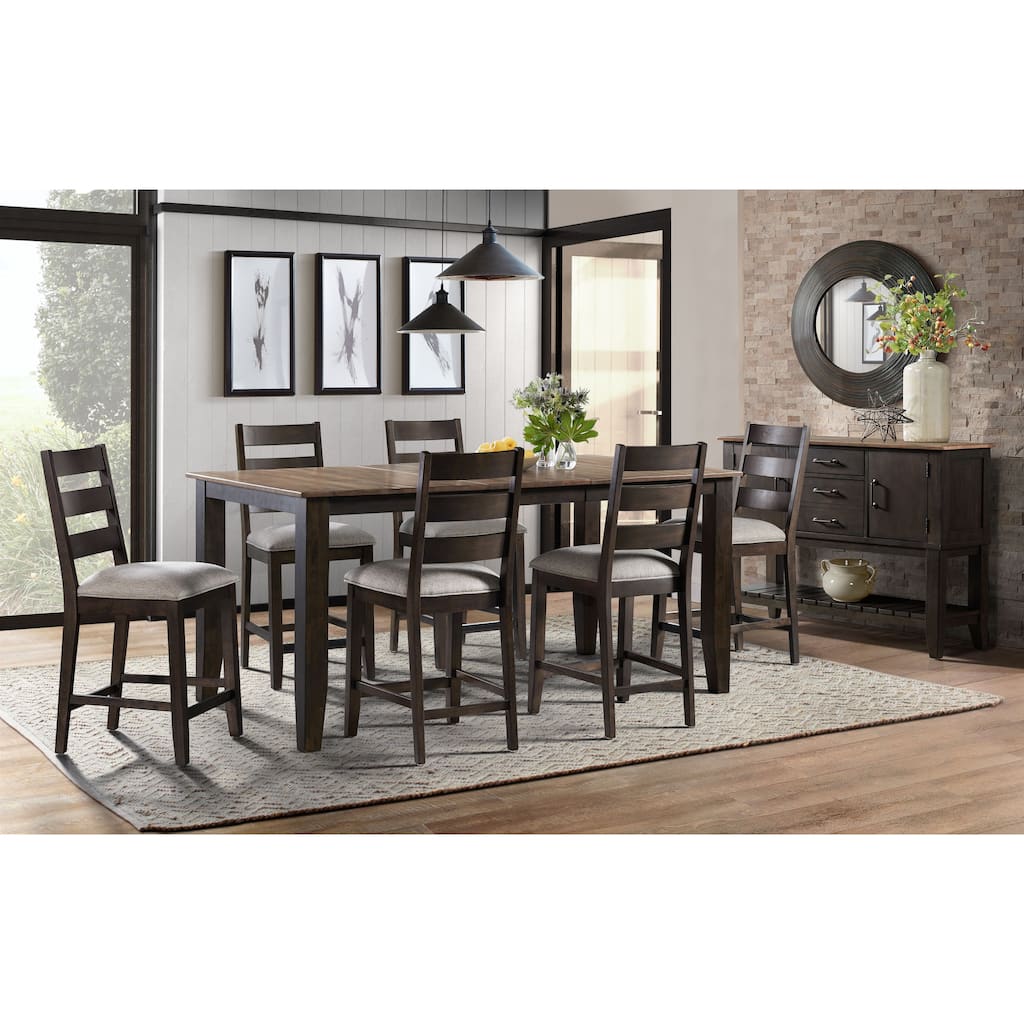 Beacon Black Ladder Back Barstools with Cushion (Set of 2)