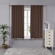 preview thumbnail 19 of 21, Deconovo Insulated Thermal 63-inch Blackout Curtain (2 Panel) Brown