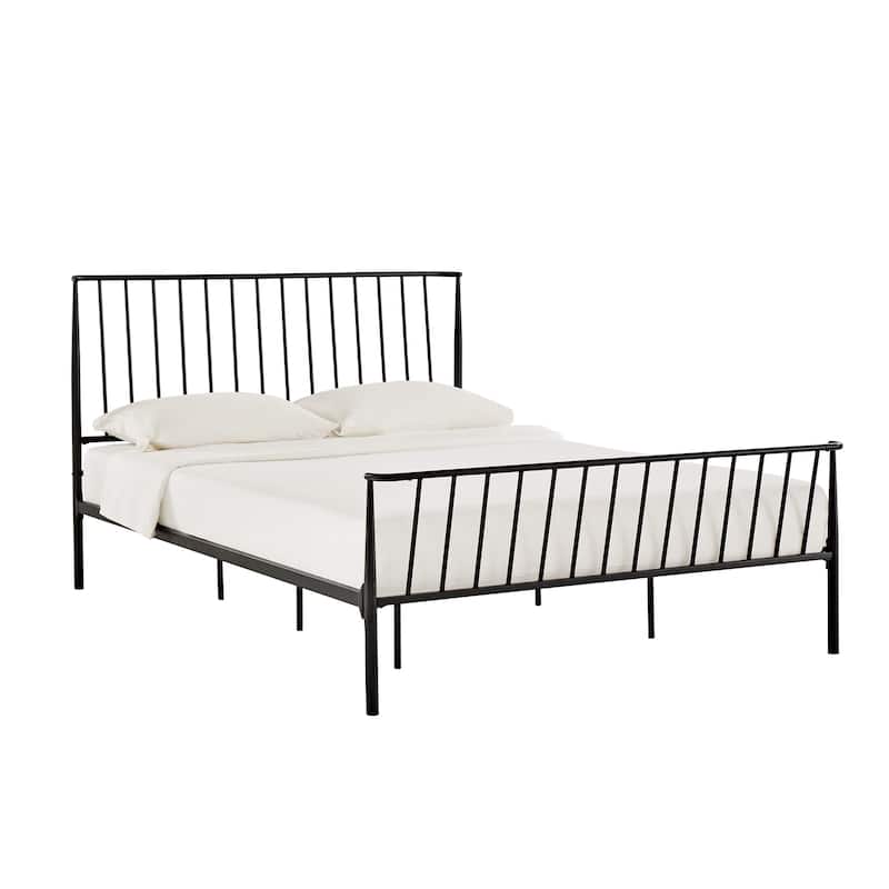 Bastrop Matte Black Finish Metal Queen Bed by iNSPIRE Q Modern