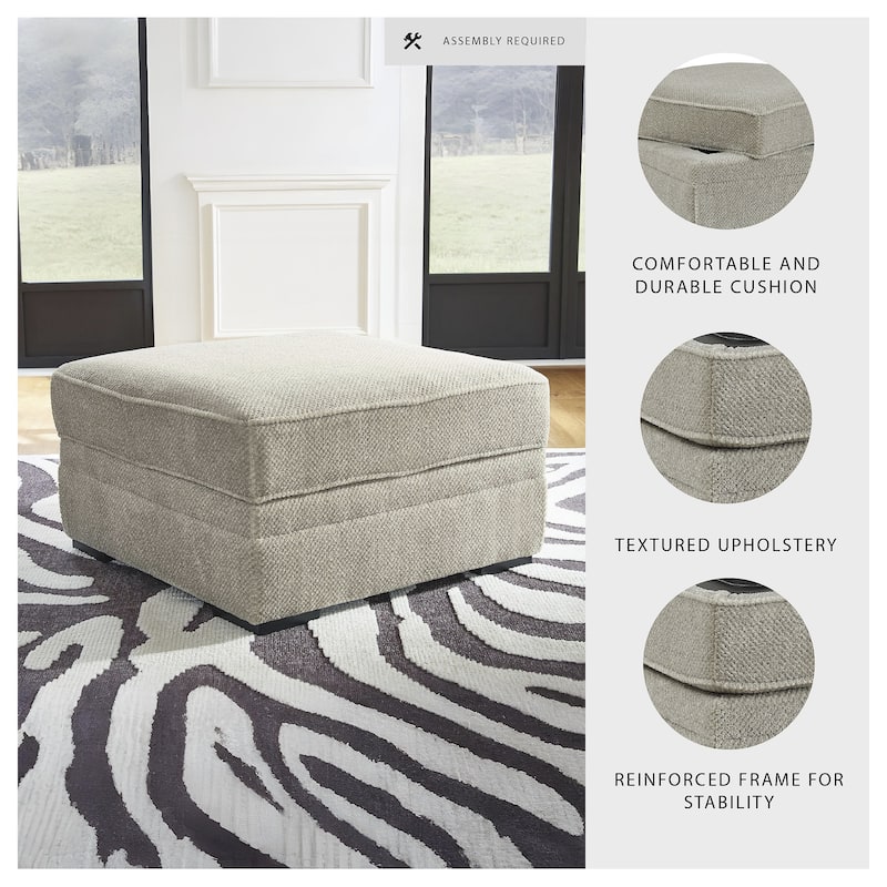 Signature Design by Ashley Calnita Brown/Beige/Gray Ottoman With Storage
