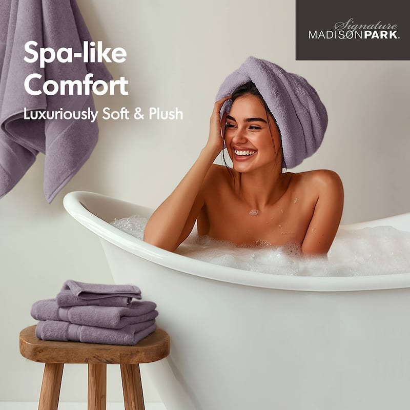 Madison Park Signature 800GSM Ultra-Soft 100% Cotton Absorbent Towel Set