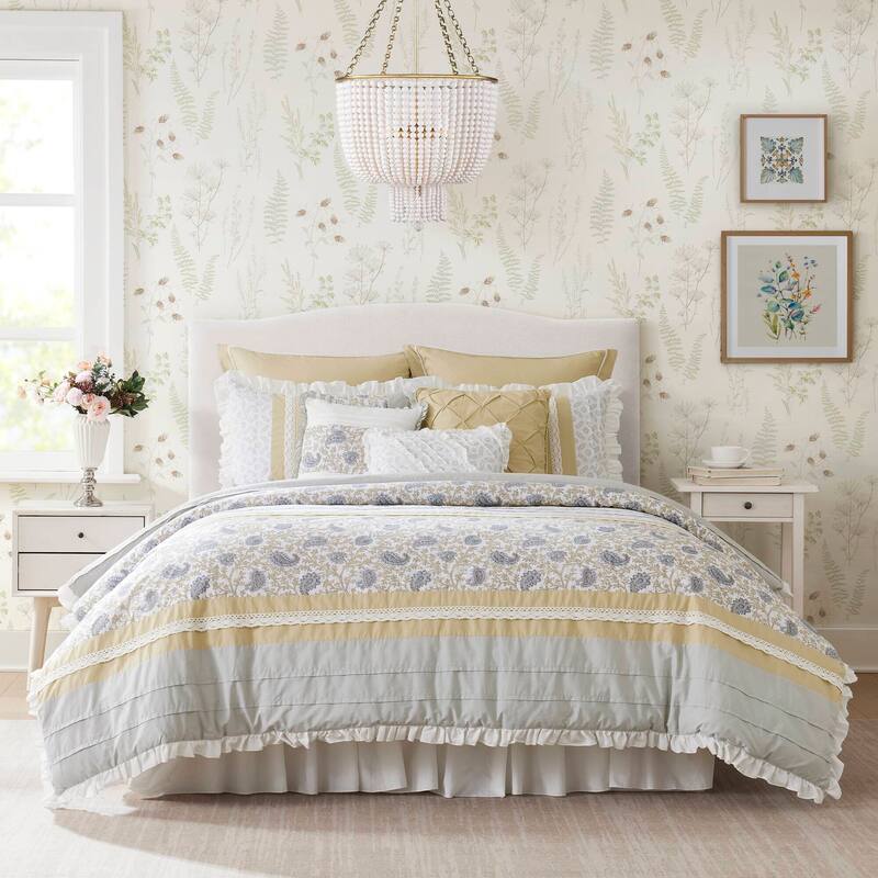 Madison Park Vanessa 9 Piece Cotton Percale Comforter Set