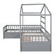preview thumbnail 8 of 9, Twin Size L-Shaped House Platform Kids Bed Frame with Three Storage Drawers for SSpace-Saving and Comfort, Easy Assembly, Grey