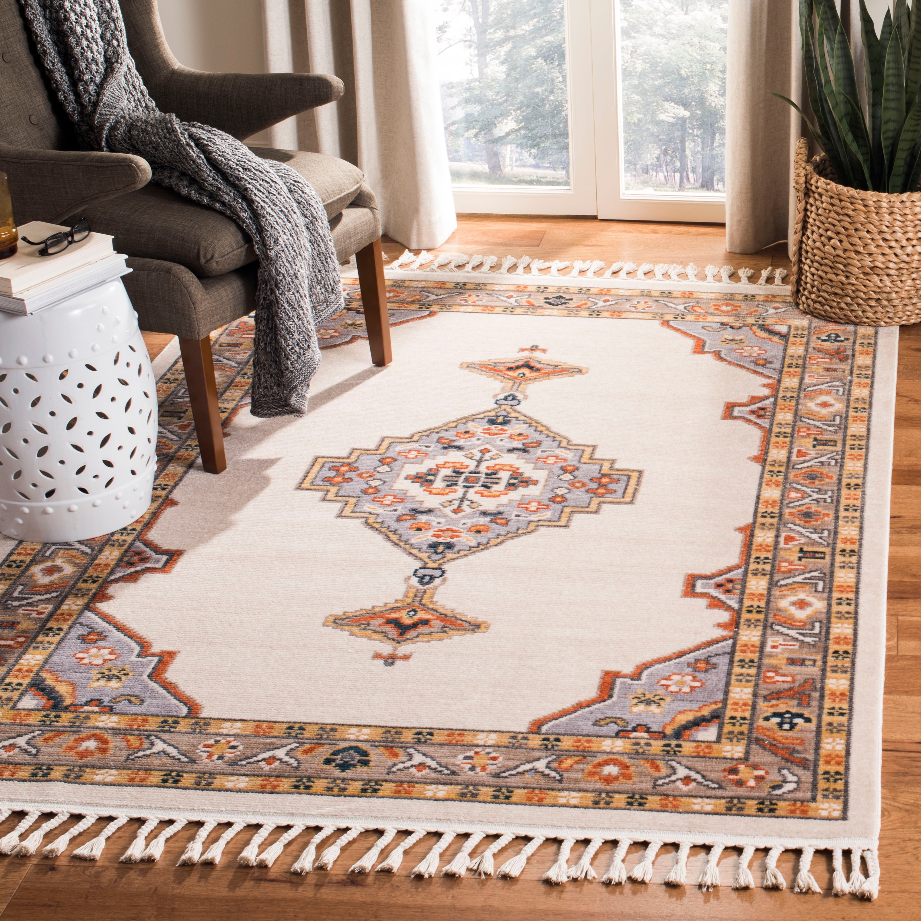 Safavieh Farmhouse Karri Boho Tribal Polyester Rug | eBay