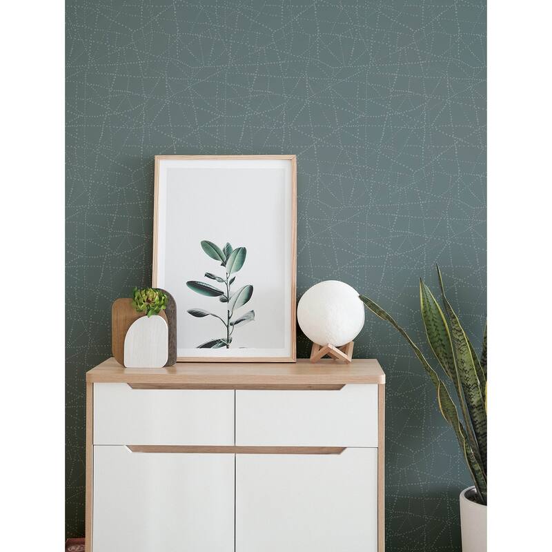 A-Street Prints Alcott Slate Dotted Wallpaper