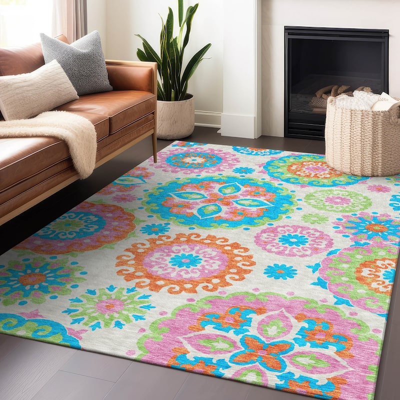 Premium Washable Super Soft Boho Suzani Mayfield Rug