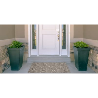 Indoor/Outdoor Water Resistant Estero Orange & Ivory Washable Area Rug Washable Area Rug - 2' x 3'