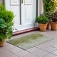 preview thumbnail 41 of 50, Machine Washable Indoor/ Outdoor Abstract Ombre Chantille Rug Olive - 1'8" x 2'6"