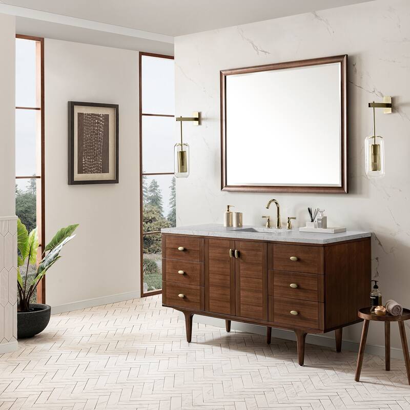 James Martin Vanities 670-V60S-FEJP Amberly 60" Wall Mounted or Free