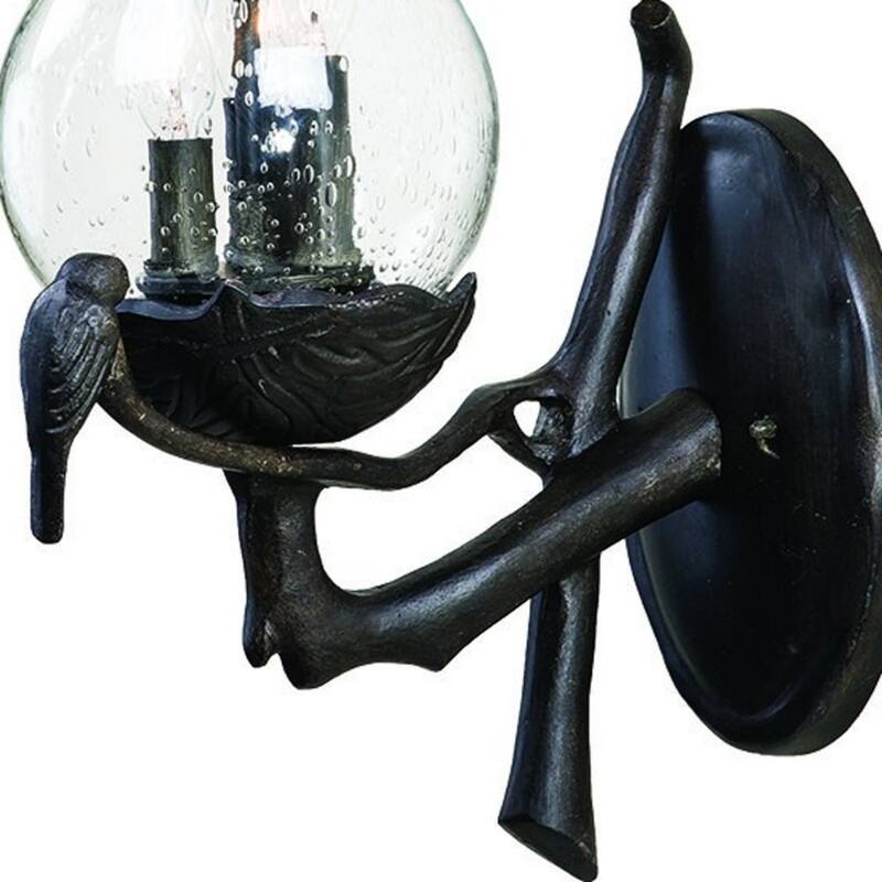 Black Aluminum Outdoor Wall Light with Clear Glass 3 Light Hardwired - 13.25” x 10” x 20” (D x W x H)