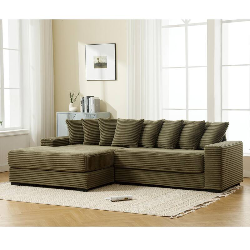 Oversized Two-Piece Couches L Shaped Sofa
