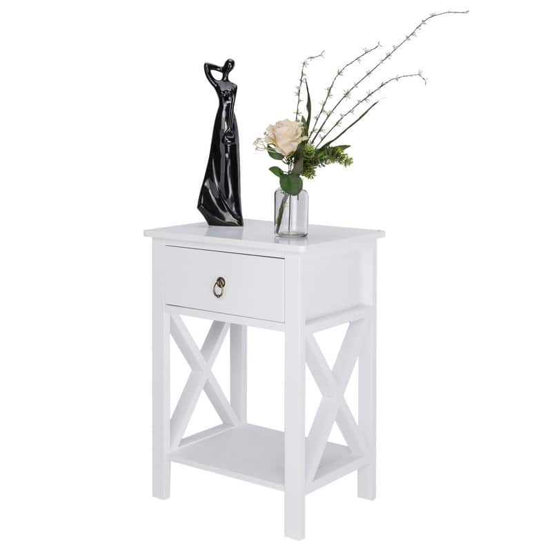 Simple Bedroom Bedside Table With Drawer