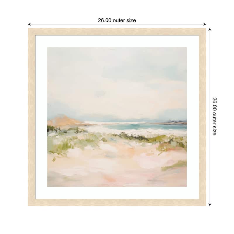 Kate and Laurel Tranquil Landscape III Square by Amy Lighthall Framed Wall Art Print