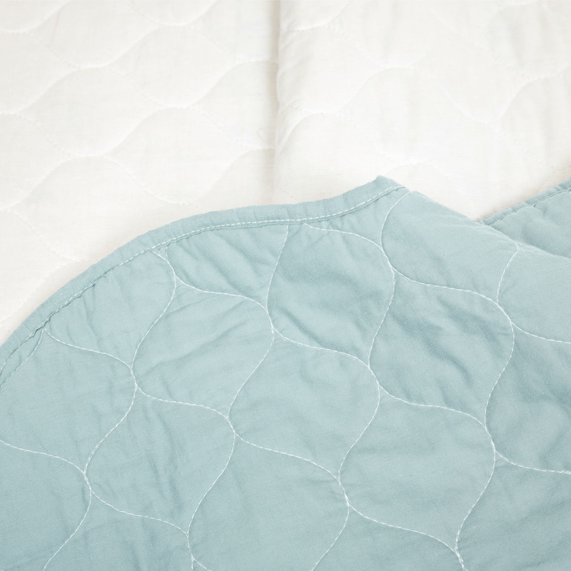 Lush Decor Coastal Chic Scallop Edge Reversible Quilt - Blue/White - Full - Queen