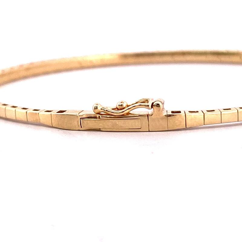 Kabella 14kt Gold Diamond Flexible Bangle