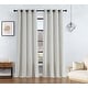 preview thumbnail 5 of 14, Lucky Brand Sierra Textured Light Filtering 52" x 84" Grommet Window Curtain Panel Pair with Tiebacks, Grey - 104" x 84"