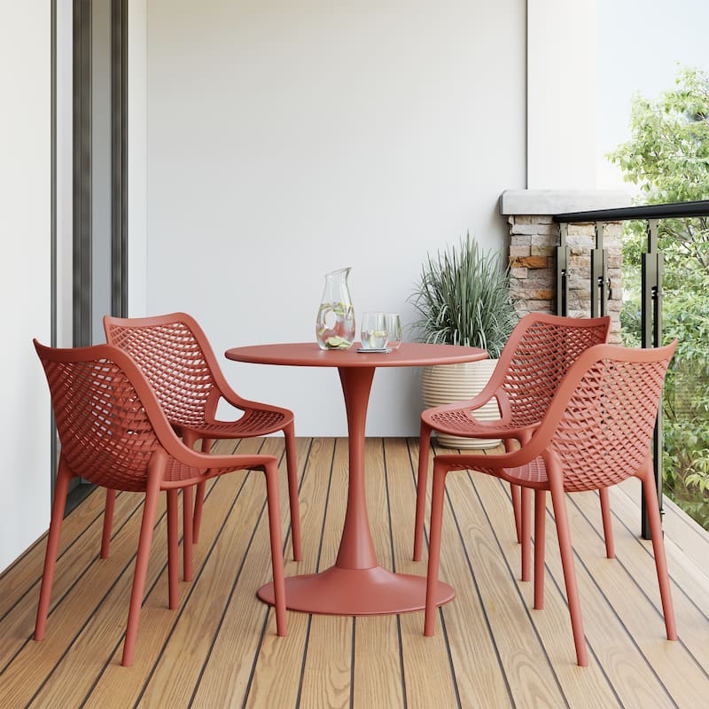 Frond and Form 4-Person Outdoor Round Dining Set