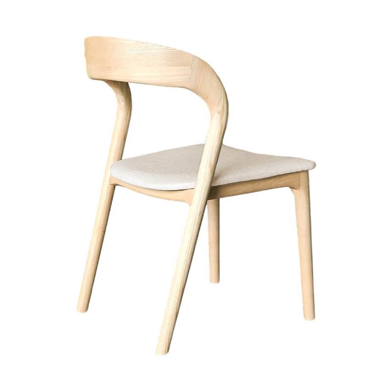 Java Ash Wood Upholstered Dining Chair (Set of 2)