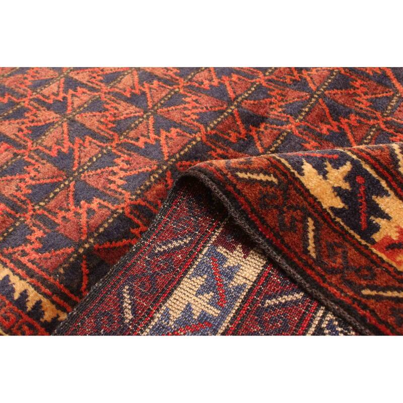 ECARPETGALLERY Hand-knotted Teimani Dark Navy Wool Rug - 3'0 x 4'9