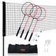 preview thumbnail 2 of 12, VEVOR Badminton Net Set, Outdoor Backyard Beach Park Badminton Net, Portable Badminton Equipment Set, Adults Kids Badminton Net 3-inch side sleeves