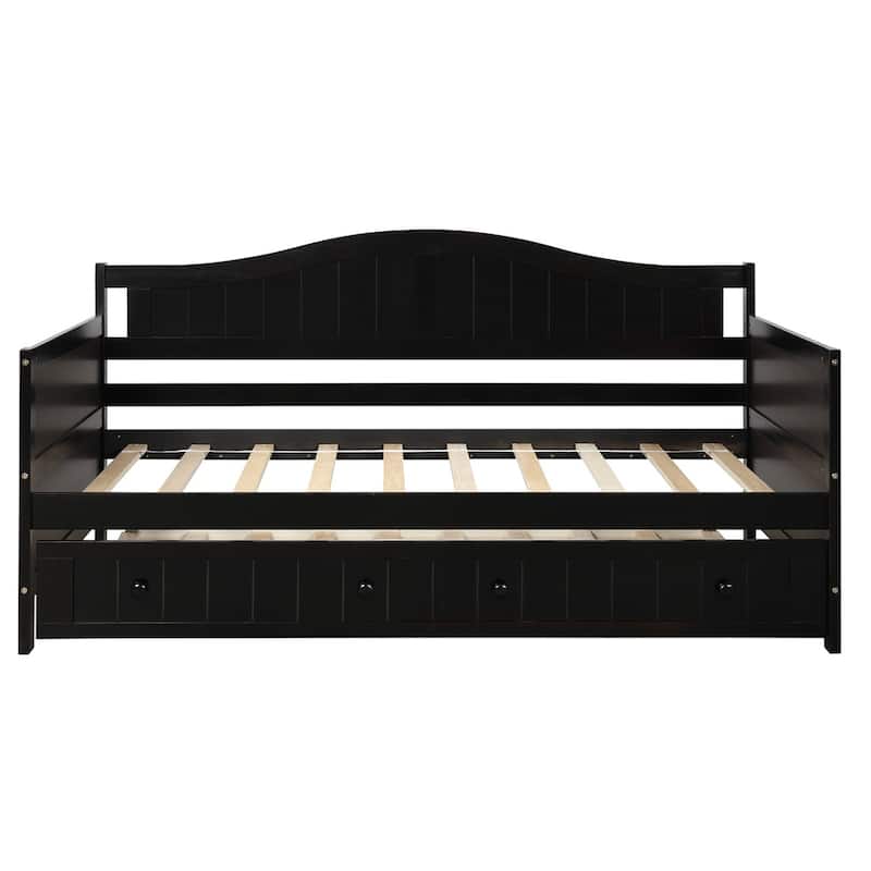 Harper & Bright Designs Twin Wooden Daybed with Trundle Bed