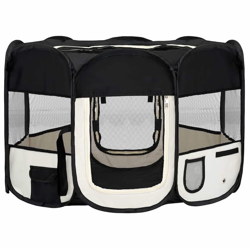 vidaXL Foldable Dog Playpen with Carrying Bag Dog Kennel Puppy Run Playpen