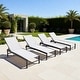 preview thumbnail 58 of 73, Outdoor All-Weather Patio Chaise Lounge Chairs Sun Lounger with Adjustable Backrest