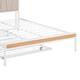 Queen Modern & Rustic Metal Platform Bed Frame with Twin Trundle ...