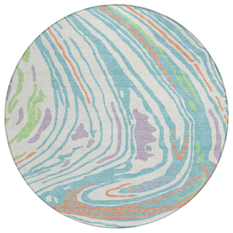 HomeRoots Abstract Transitional Rectangle Outdoor Rug