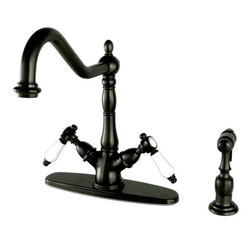 Kingston Brass Bel-Air 1.8 GPM Single Hole Kitchen Faucet - Includes - Oil Rubbed Bronze