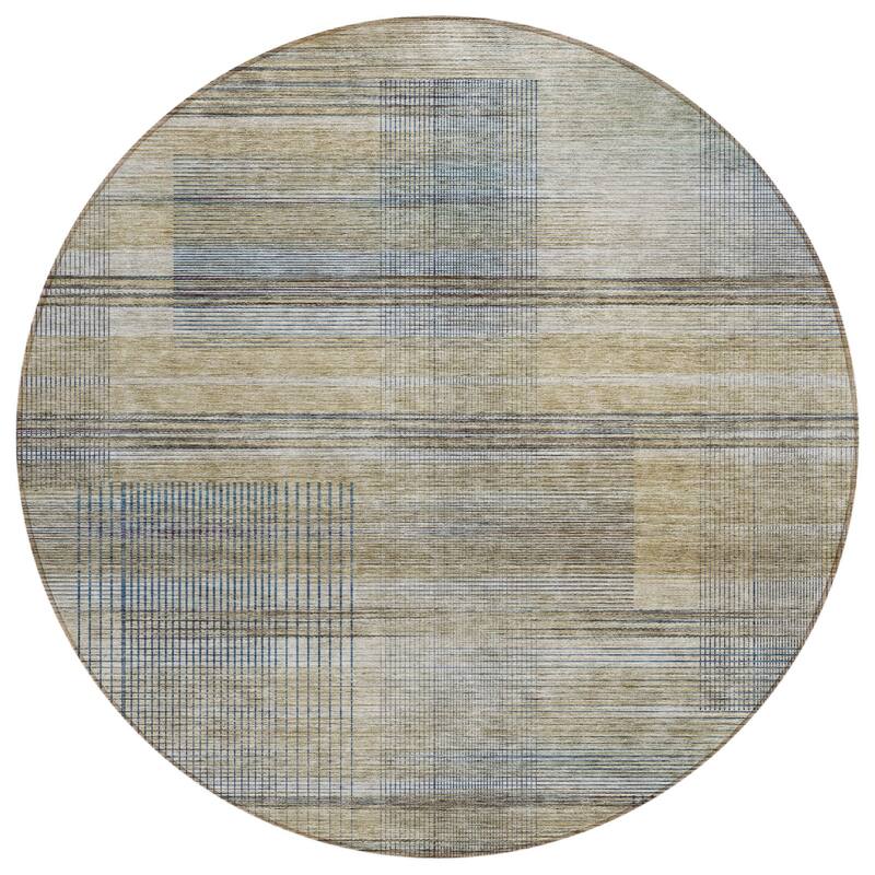 HomeRoots Striped Transitional Rectangle Outdoor Rug