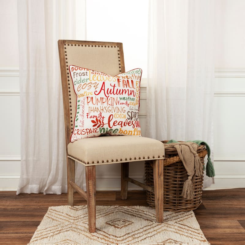 Rizzy Home Autumn Words Throw Pillow Cover
