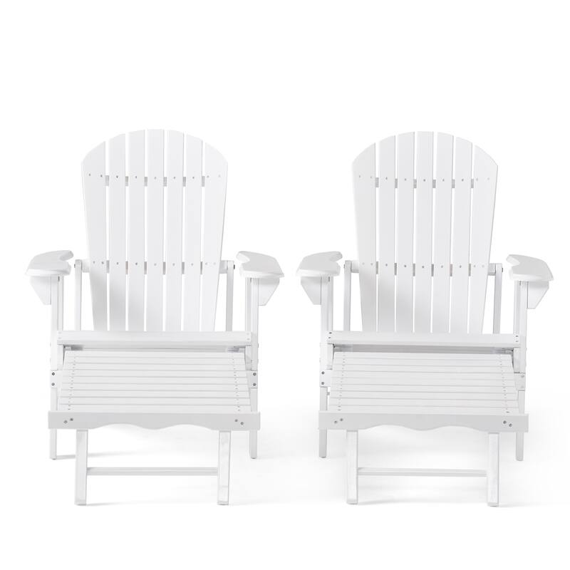 Hayle Reclining Wood Adirondack Chair (Set of 2) by Christopher Knight Home