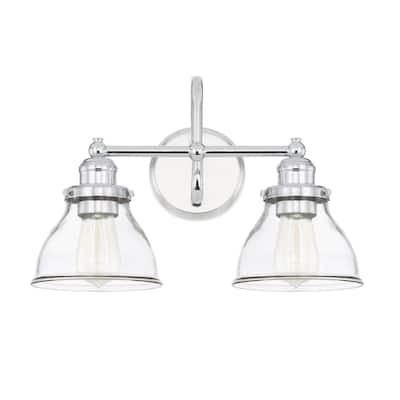 Baxter 2-light Bath/ Vanity Fixture w/ Clear Glass