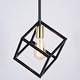 preview thumbnail 10 of 11, Deering LED Compatible Matte Black and Gold Satin Brass Contemporary Mini Pendant Ceiling Light