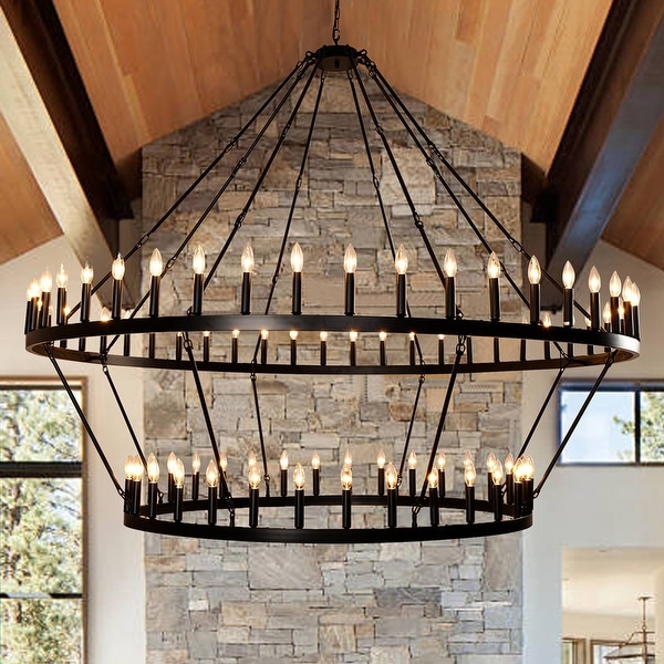Large farmhouse chandelier on sale