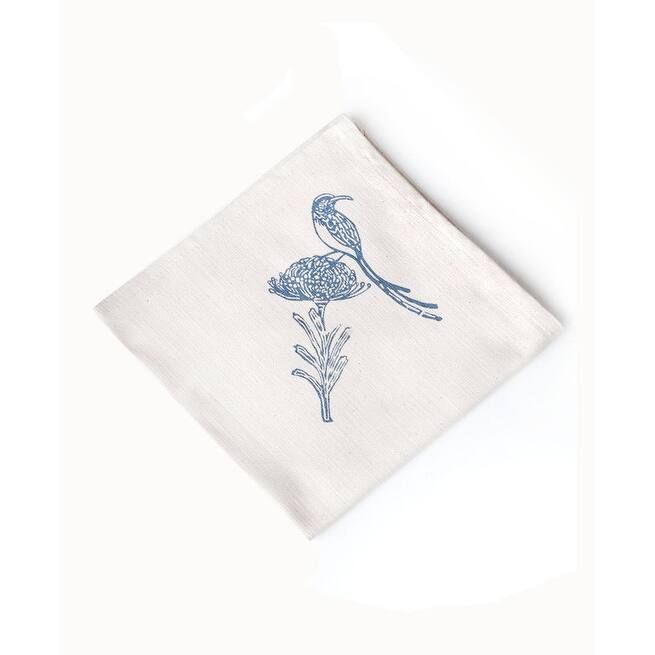French Home Set of 4 Sugarbird Napkins - Indigo