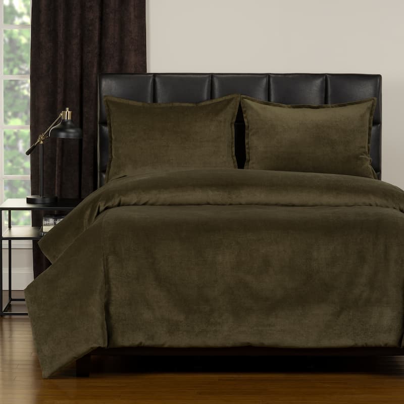Mixology Padma 4-piece Duvet Cover and Insert Set - Chive - Queen
