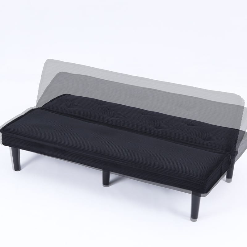 65.7" Corduroy Armless Upholstered Sofa Bed