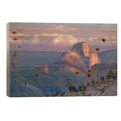 Half Dome Print On Wood by Adam Burton - Multi-Color