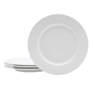 Everyday White Set of 4 Classic Rim Dinner Plate, 10.75 Inch - 10.75 Inch