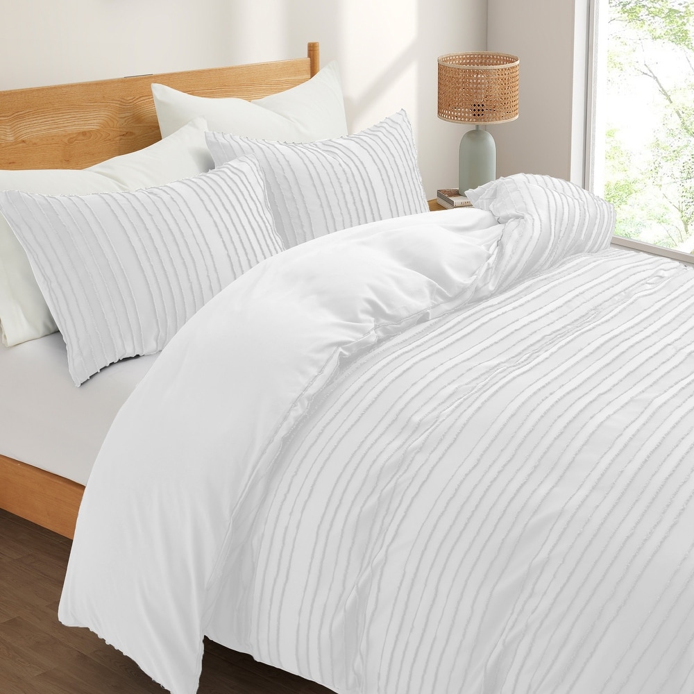  California Design Den 100% Natural Cotton Duvet Cover Set -  Premium 400 Thread Count, Cool Bedding Set, Smooth Sateen Weave, Button  Closure and Corner Ties (3 Piece, Pure White, Oversized King) 