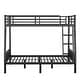 preview thumbnail 28 of 30, Metal Bunk Bed with Ladder and Metal Slats Support, Storage Underneath, Heavy Bunk Beds, Black Bed Frame, No Box Spring Needed