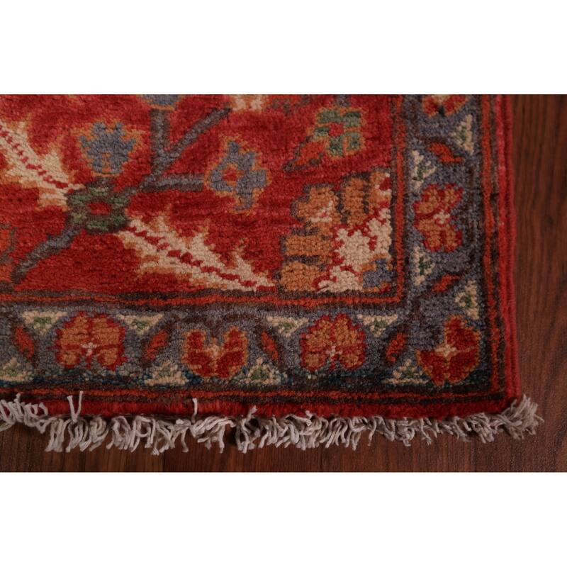 Floral Kazak Oriental Foyer Rug Hand-Knotted Traditional Wool Carpet - 2'0" x 3'0"
