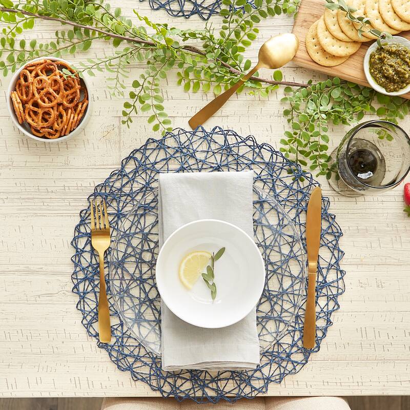 Design Imports Woven Paper Kitchen Placemat Set (Set of 6)
