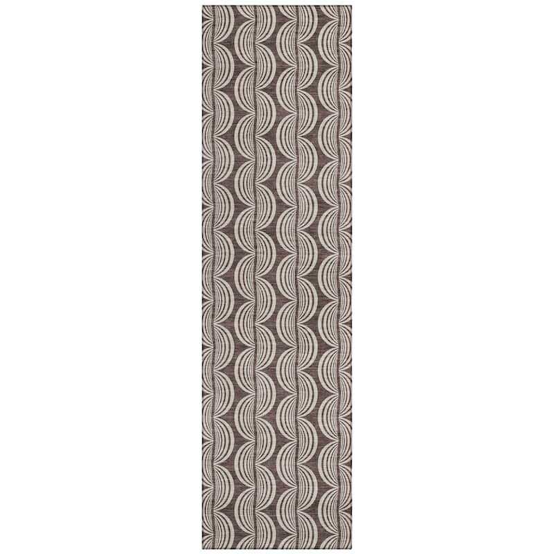 Machine Washable Indoor/ Outdoor Contemporary Chantille Rug