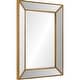 preview thumbnail 5 of 4, Renwil Delano Gold Beaded Rectangular Frame Wall Mirror - Large